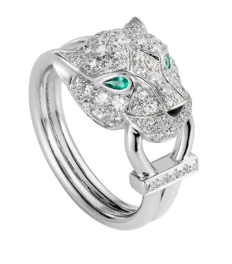 cartier panther ring vintage|cartier panthere ring white gold.